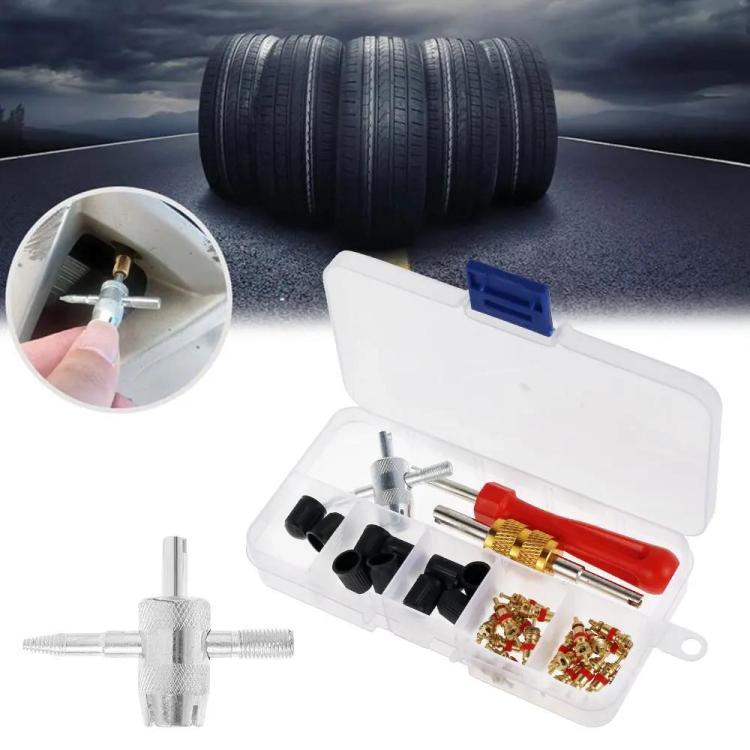 33pcs/Set Car Bicycle Tire Valve Core Installation Tool Repair Kit, Specifications: B - Maintenance tools by PMc TechLife | Online Shopping South Africa | PMc TechLife | Buy Now Pay Later Mobicred