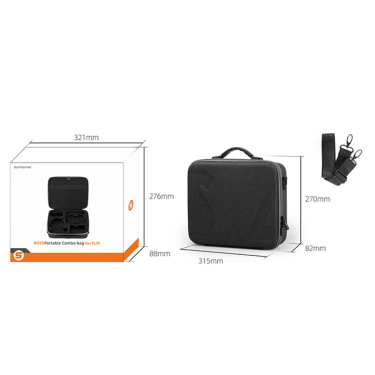 For DJI Flip Sunnylife FP-B959 Organizer Bag Smooth Flying Kit Crossbody Bag(Gray) - free shipping - PMC TechLife - Order now!