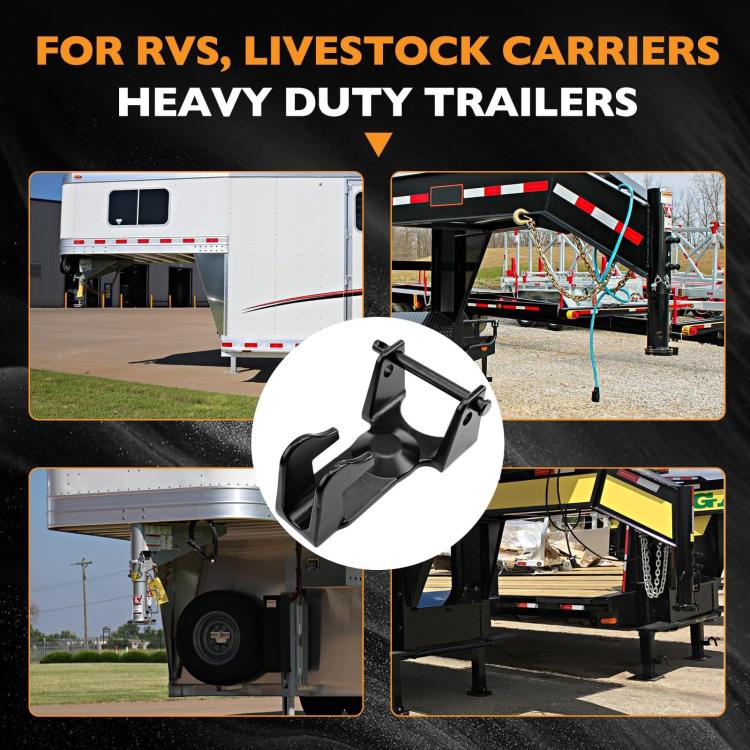 Coupler Gooseneck Hitch Trailer Lock For Heavy Trailer Transporter RV, Color: Black + Combination Lock - Towing Bars by PMc TechLife | Online Shopping South Africa | PMc TechLife | Buy Now Pay Later Mobicred
