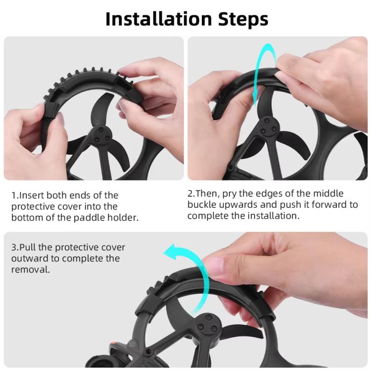 For DJI Avata 2 BRDRC 4pcs Paddle Protection Bumper Rings(Black) - free shipping - PMC TechLife - Order now!