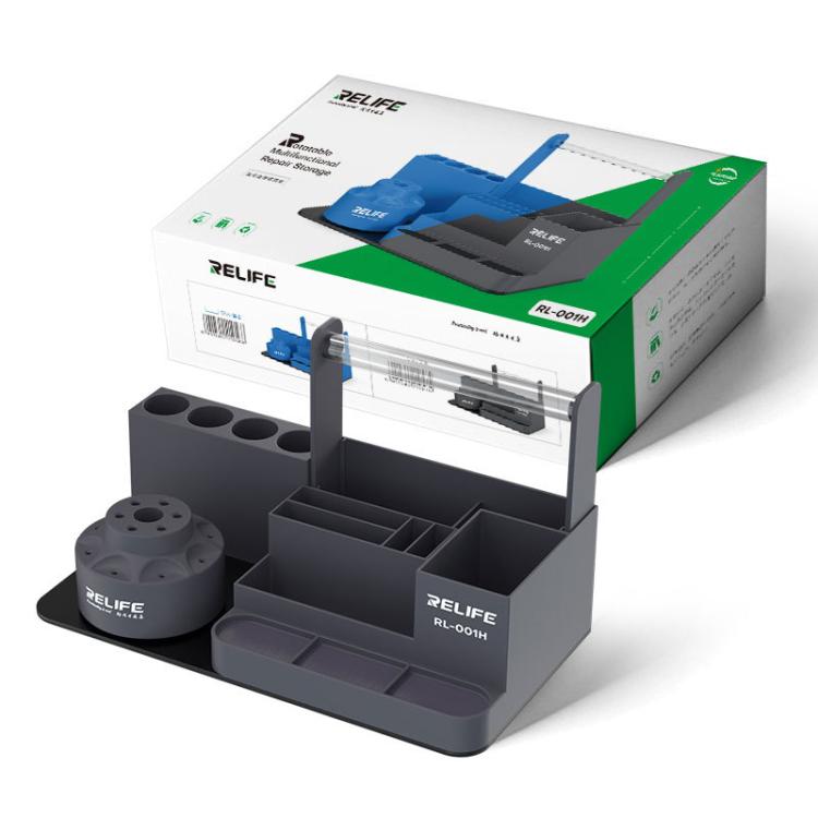 RELIFE RL-001H Rotary Organizer Cell Phone Repair Tool Parts Screwdriver Storage Rack(Blue) - free shipping - PMC TechLife - Order now!