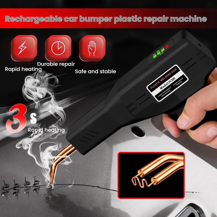Rechargeable Car Bumper Plastic Repair Welding Machine, Specification: Black+400 Welding Nails - Hand Tool Sets by PMc TechLife | Online Shopping South Africa | PMc TechLife | Buy Now Pay Later Mobicred