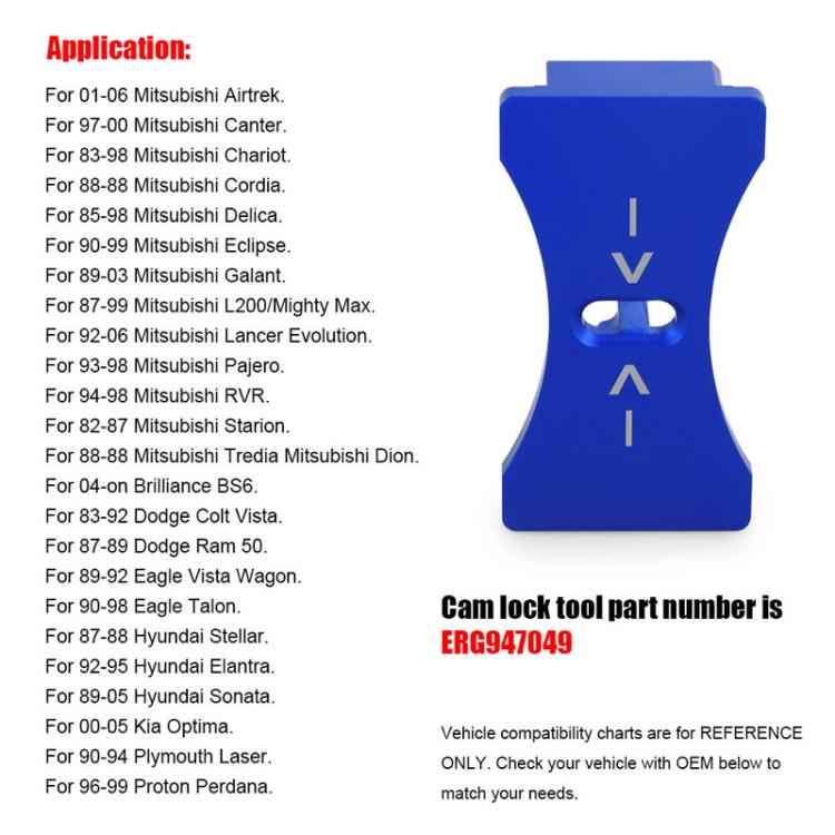 Automotive Retrofit Timing Gear Retainer Cam Locking Tool For Mitsubishi / Hyundai(Blue) - free shipping - PMc TechLife - Order now!