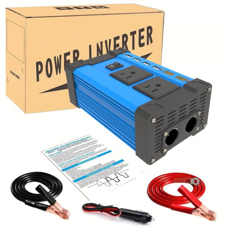Gurxun 4 USB Ports Digital Display Modified Square Wave Inverter, Spec: 300W Brazil Plug 12V To 220V - free shipping - PMC TechLife - Order now!
