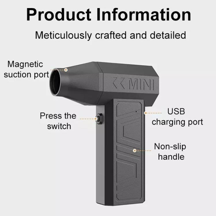 90000RPM 41m/s Mini Brushless Motor Turbo Jet Fan With Magnetic Suction Nozzle(Black) - Car washing supplies by PMc TechLife | Online Shopping South Africa | PMc TechLife | Buy Now Pay Later Mobicred