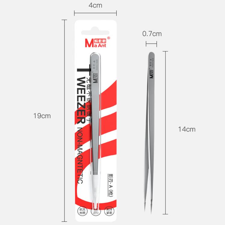MaAnt Hand-Polished Non-Magnetic Stainless Steel Tweezers(K) - Tweezers by MaAnt | Online Shopping South Africa | PMC TechLife | Buy Now Pay Later Mobicred