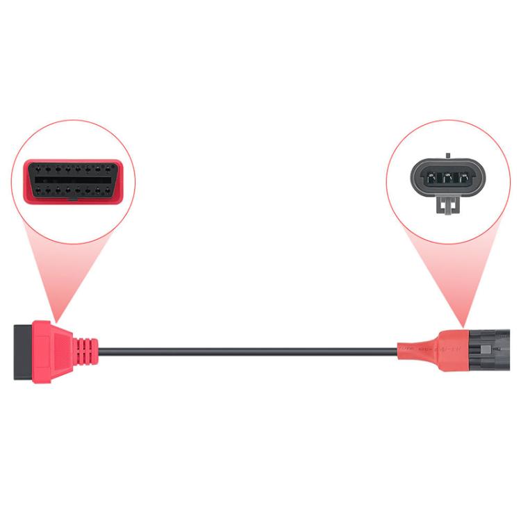 For SYM SANYANG Motorcycle OBD Cable 3Pin To OBD2 16Pin Diagnostic Adapter Scanner Extension Cable - Cables & Connectors by PMc TechLife | Online Shopping South Africa | PMc TechLife | Buy Now Pay Later Mobicred