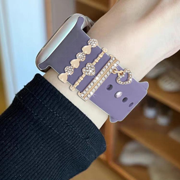 3pcs / Set 22mm Width Smart Watch Silicone Band Decorative Ring Metal Accessories, Style: 3 - Watch Decorations by PMC TechLife | Online Shopping South Africa | PMC TechLife | Buy Now Pay Later Mobicred