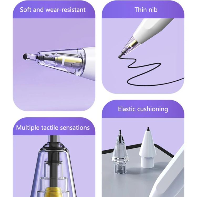For Apple Pencil 2 / 1 Elastic Tip Soft Probe Silent Replacement Nib, Spec: 4B White - Pencil Accessories by PMc TechLife | Online Shopping South Africa | PMc TechLife | Buy Now Pay Later Mobicred