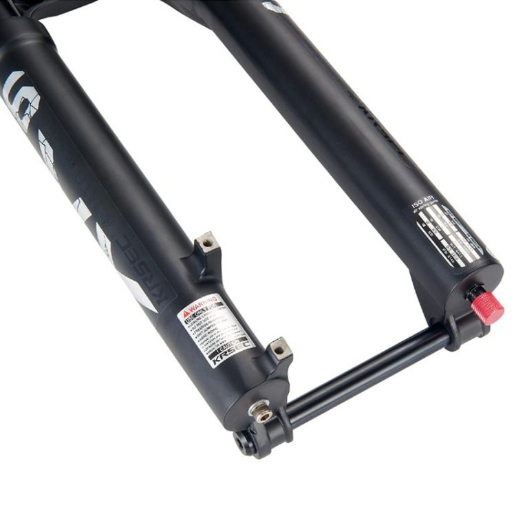 KRSEC XR36 Front Fork Straight Taper Tube Barrel Axle Mountain Bike Wire Damping Forks, Size: 27.5 inch(Black) - free shipping - PMc TechLife - Order now!