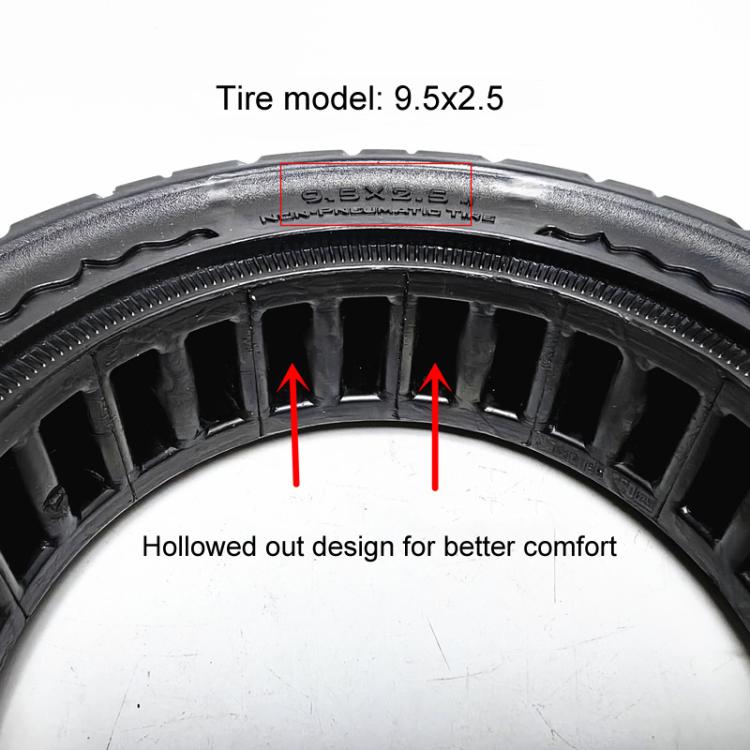 9.5 Inch Electrical Scooter Pneumatic Free Tires 9.5 x 2.50 Off-Road Skeleton Solid Tire, Color: Black - Accessories & Parts by PMc TechLife | Online Shopping South Africa | PMc TechLife | Buy Now Pay Later Mobicred