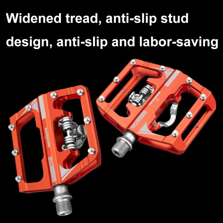 RACEWORK M215 Bicycle Lock Pedal To Flat Pedal Aluminum Alloy SPD Clipless Pedal(Orange) - free shipping - PMc TechLife - Order now!