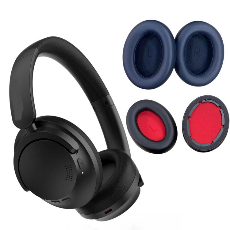 For 1MORE SonoFlow SE / HC905 Headphone 1pair Earpad Ear Cushion(Black Red) - Earmuff & Pad by PMc TechLife | Online Shopping South Africa | PMc TechLife | Buy Now Pay Later Mobicred