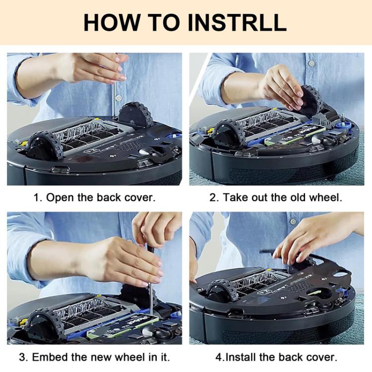 For IRobot Roomba 5/6/7/8/9 Series Walking Wheels Vacuum Cleaner Accessories Left Wheel-Blue - free shipping - PMc TechLife - Order now!