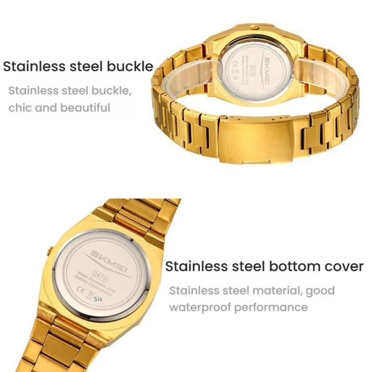 SKMEI 2479 Men Business Casual Multi-Function Chronograph Electronic Watch(Black) - free shipping - PMC TechLife - Order now!