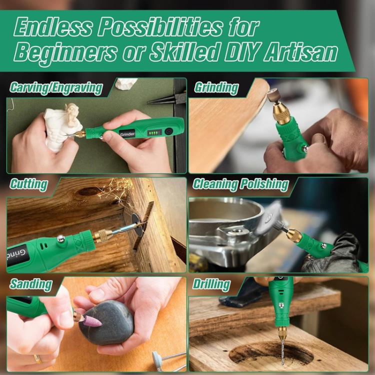 26pcs /Set 5-speed Mini Electric Grinder Micro Drill Metal Glass Ceramic Grinding Carving Cutting And Polishing Tools - free shipping - PMc TechLife - Order now!