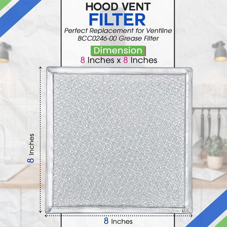 For Ventline BCC024600 2pcs 8x8 Inch Range Hood Vent Filter Replacement Parts - free shipping - PMc TechLife - Order now!
