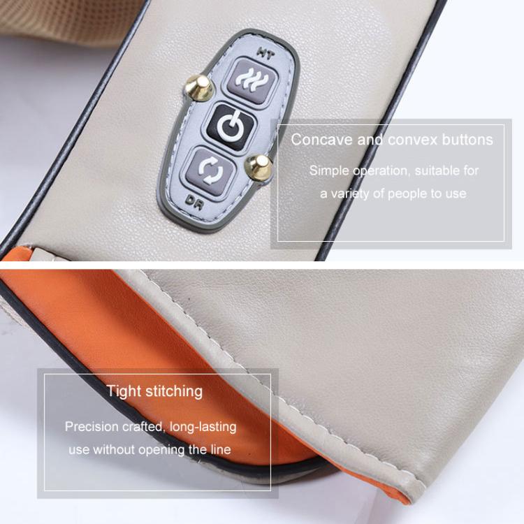 Car Household Massage Shawl Heated Shoulder And Cervical Massager UK Plug(Beige+Orange) - free shipping - PMC TechLife - Order now!