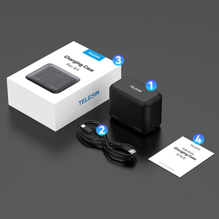 For Insta360 X4 TELESIN Battery Charger Dual Battery Storage Charging Case - free shipping - PMC TechLife - Order now!