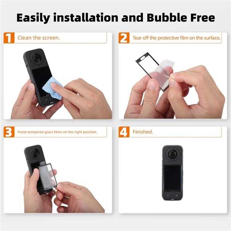 For Insta360 X5 / X4 Sunnylife Curved Tempered Film HD Anti-Explosion Anti-Drop Scratch Protective Film - free shipping - PMC TechLife - Order now!