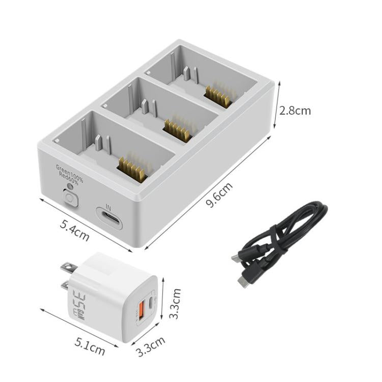 YX 3-Way Battery Charger For DJI Mini 4 Pro/Mini 3/Mini 3 Pro Charging Hub 35W EU Plug - free shipping - PMC TechLife - Order now!