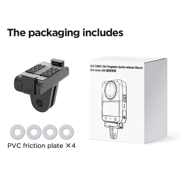 For DJI Osmo 360 CYNOVA Magnetic Quick-Release Base Adapter Camera Accessories(Black) - free shipping - PMC TechLife - Order now!