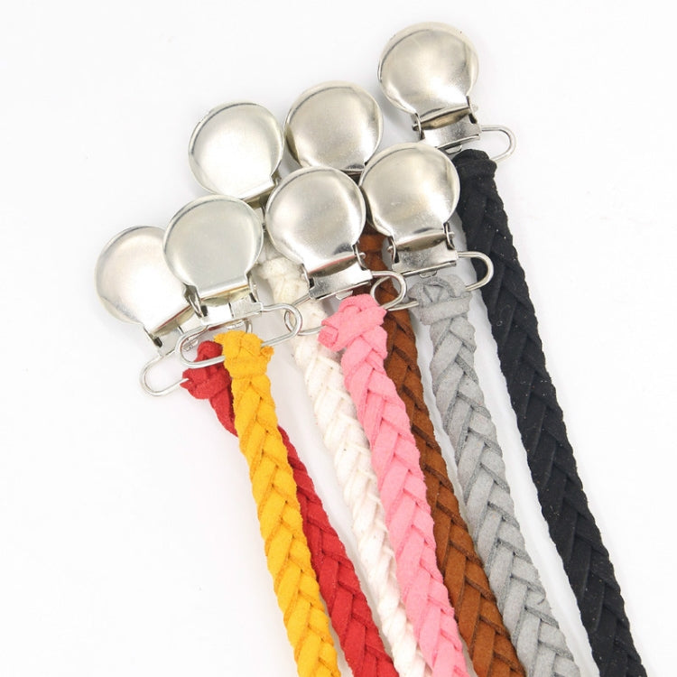 3 PCS Baby Pacifier Chain Leather Woven Anti-off Chain(Brown) - Cups & Silicone Nipple by PMC TechLife | Online Shopping South Africa | PMC TechLife | Buy Now Pay Later Mobicred