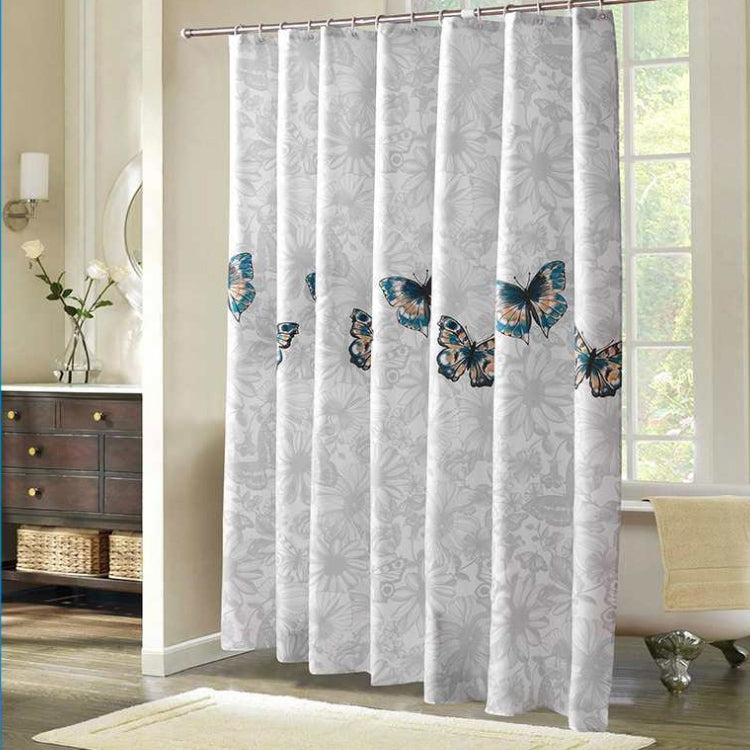 Butterfly Waterproof Polyester Shower Washable Bathroom Curtains, Size:120x180cm - free shipping - PMC TechLife - Order now!