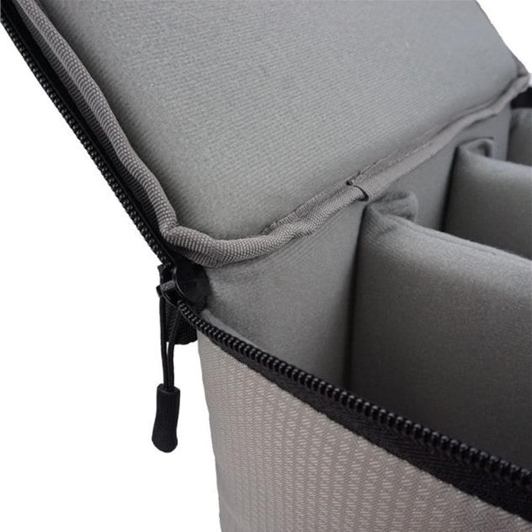 Water-resistant DSLR Padded insert Case Waterproof Zipper Removable Partition Camera Bags(Light Grey) - free shipping - PMC TechLife - Order now!