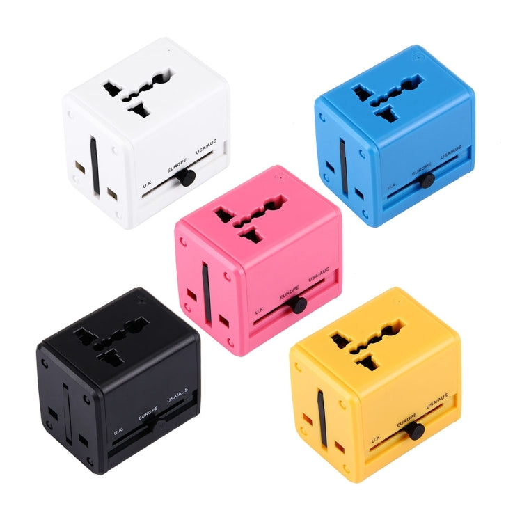 World-Wide Universal Travel Concealable Plugs Adapter with & Built-in Dual USB Ports Charger for US, UK, AU, EU(White) - Plug Adaptor by PMC TechLife | Online Shopping South Africa | PMC TechLife | Buy Now Pay Later Mobicred