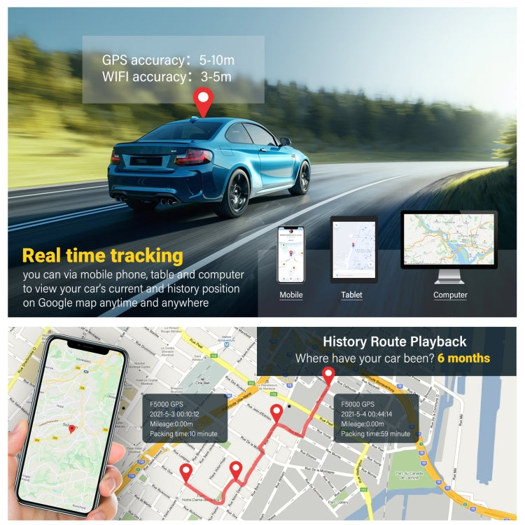 TK808 10000mAh GPS Intelligent Waterproof Multifunctional Vehicle Tracking Tracker (Black) - Car Tracker by PMC TechLife | Online Shopping South Africa | PMC TechLife | Buy Now Pay Later Mobicred