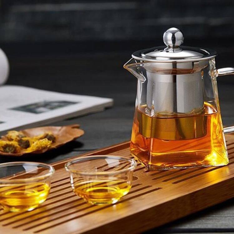 Stainless Steel Clear Heat Resistant Glass Filter Tea Pot, Capacity: 950ml - Teapots by PMC TechLife | Online Shopping South Africa | PMC TechLife