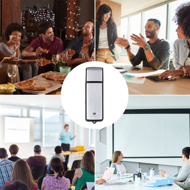 SK858 32GB Rechargeable Portable U-Disk Meeting Voice Recorder (Black) - U-Disk Recorder by PMC TechLife | Online Shopping South Africa | PMC TechLife | Buy Now Pay Later Mobicred