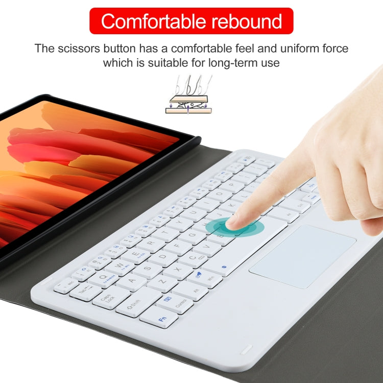 A500-A Detachable Bluetooth Keyboard Ultrathin Horizontal Flip Leather Tablet Case with Touchpad & Holder for Samsung Galaxy Tab A7 10.4 (2020) T500 / T505(Gold) - Samsung Keyboard by PMC TechLife | Online Shopping South Africa | PMC TechLife | Buy Now Pay Later Mobicred