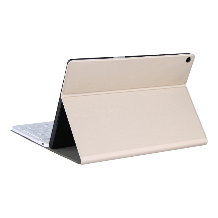 DY-M10ReL 2 in 1 Removable Bluetooth Keyboard + Protective Leather Tablet Case with Holder for Lenovo Tab M10 FHD REL(Gold) - Lenovo Keyboard by PMC TechLife | Online Shopping South Africa | PMC TechLife