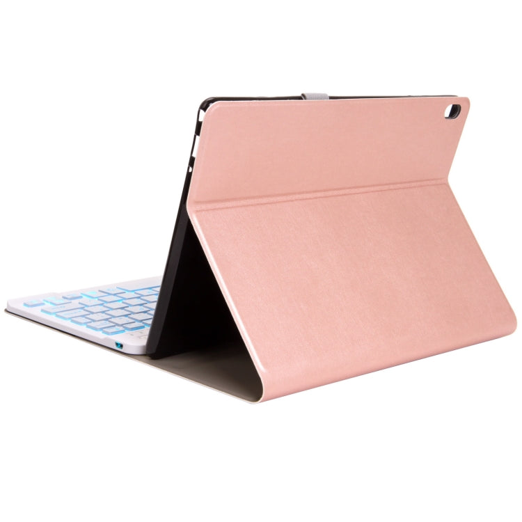 DY-P10-S 2 in 1 Removable Bluetooth Keyboard + Protective Leather Tablet Case with Backlight & Holder for Lenovo Tab P10 10.1 inch(Rose Gold) - Lenovo Keyboard by PMC TechLife | Online Shopping South Africa | PMC TechLife
