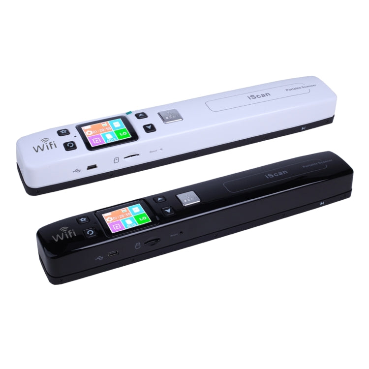 iScan02 WiFi Double Roller Mobile Document Portable Handheld Scanner with LED Display, Support 1050DPI / 600DPI / 300DPI / PDF / JPG / TF(Black) - Portable Scanner by PMC TechLife | Online Shopping South Africa | PMC TechLife