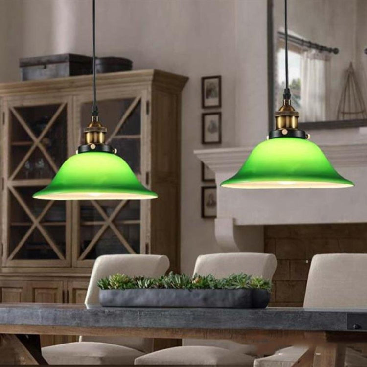 LED Industrial Edison Vintage Style Hanging lamp Green Emerald Glass Pendant Light with E27 Bulb (Warm White) - Celling Lights & Chandeliers by YWXLight | Online Shopping South Africa | PMc TechLife | Buy Now Pay Later Mobicred