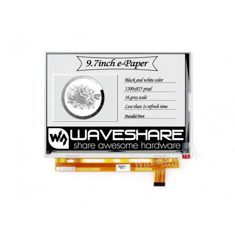 Waveshare 9.7 inch 1200x825 E-Ink Raw Display, Parallel Port, without PCB - free shipping - PMC TechLife - Order now!
