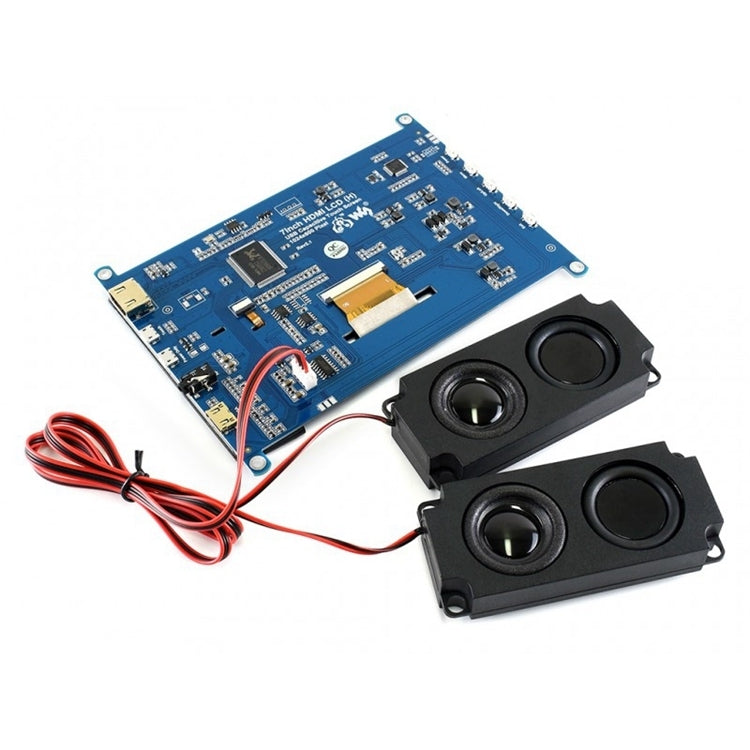 WAVESHARE 7 inch HDMI LCD (H) IPS 1024x600 Capacitive Touch Screen - LCD & LED Display Module by PMC TechLife | Online Shopping South Africa | PMC TechLife