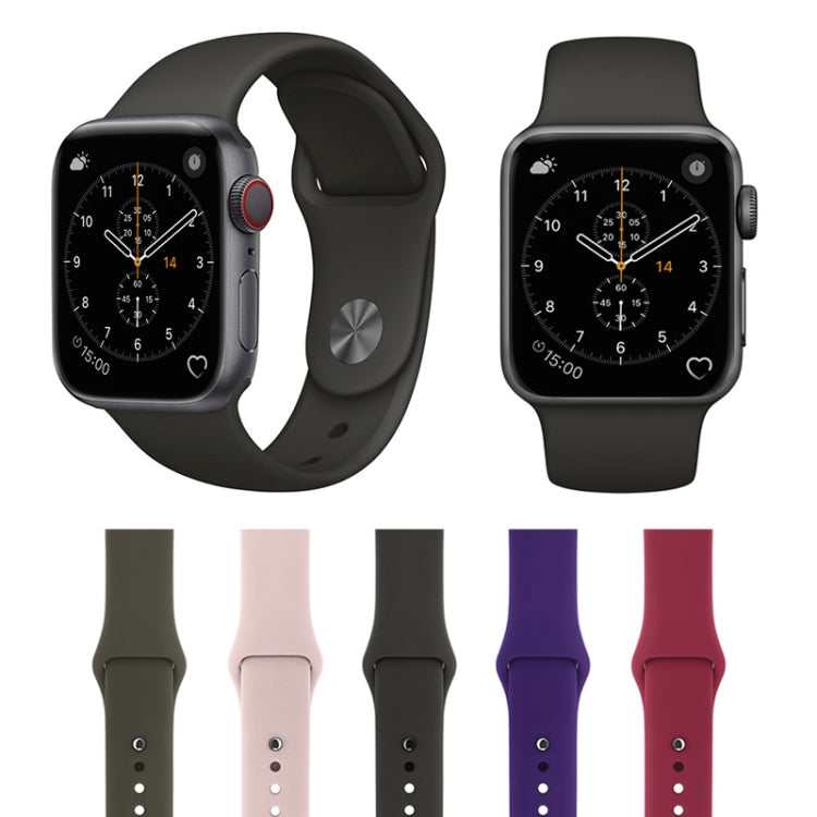 For Apple Watch Series 3 & 2 & 1 38mm Fashion Simple Style Silicone Wrist Watch Band (Pink) - Watch Bands by PMC TechLife | Online Shopping South Africa | PMC TechLife | Buy Now Pay Later Mobicred