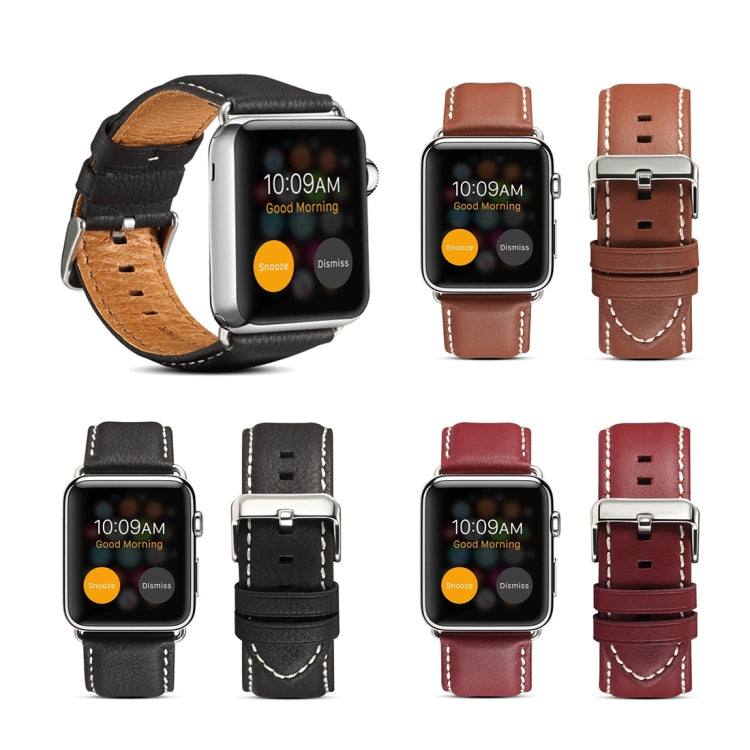 Denior Environmental Luxury Car Watch Leather Watch Band for Apple Watch Series 7 41mm / 6 & SE & 5 & 4 40mm / 3 & 2 & 1 38mm(Brown) - free shipping - PMC TechLife - Order now!