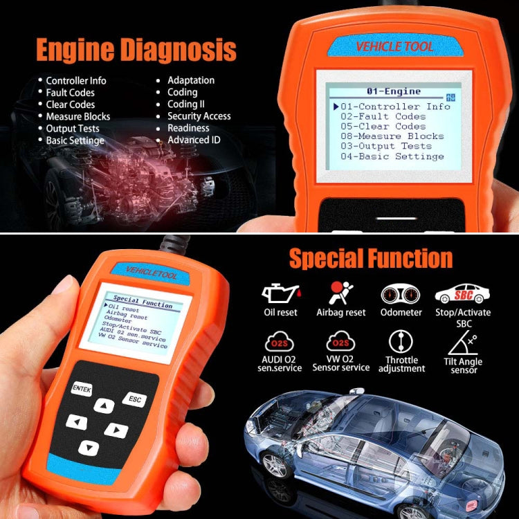 VAG506M Car Mini Code Reader OBD2 Fault Detector Diagnostic Tool, Southern European Version - free shipping - PMC TechLife - Order now!
