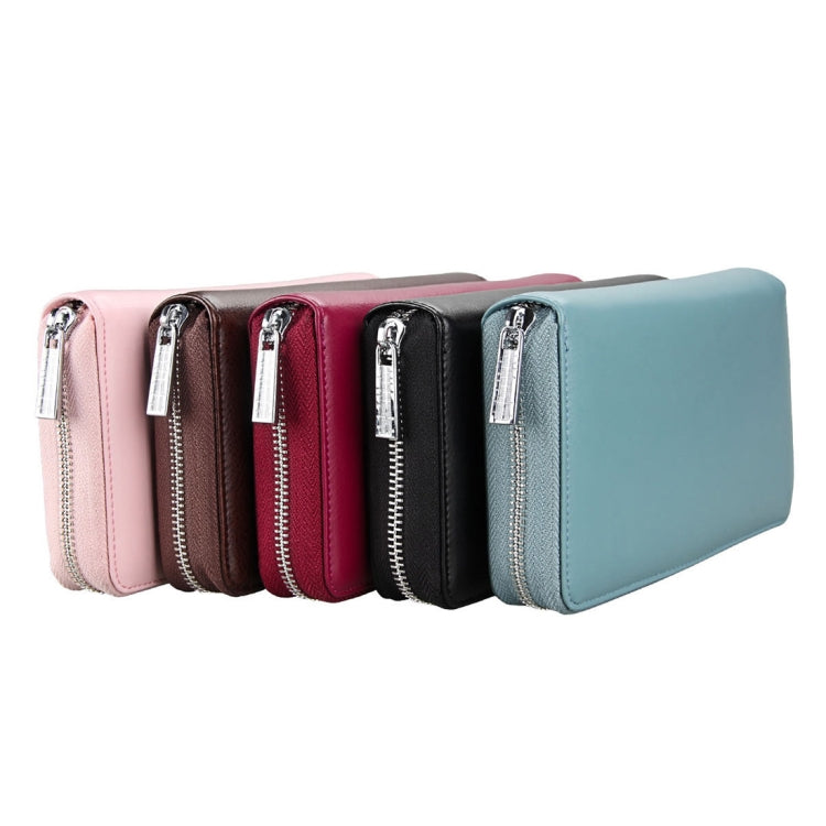 Antimagnetic RFID Large Capacity Long Style Genuine Leather Passport Package / Multifunctional and Many Card Slots Card Package(Coffee) - Antimagnetic RFID Package by PMC TechLife | Online Shopping South Africa | PMC TechLife | Buy Now Pay Later Mobicred