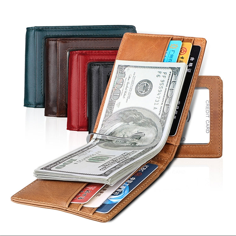 9037 Antimagnetic RFID Crazy Horse Texture Leather Wallet Billfold for Men and Women(Blue) - free shipping - PMC TechLife - Order now!