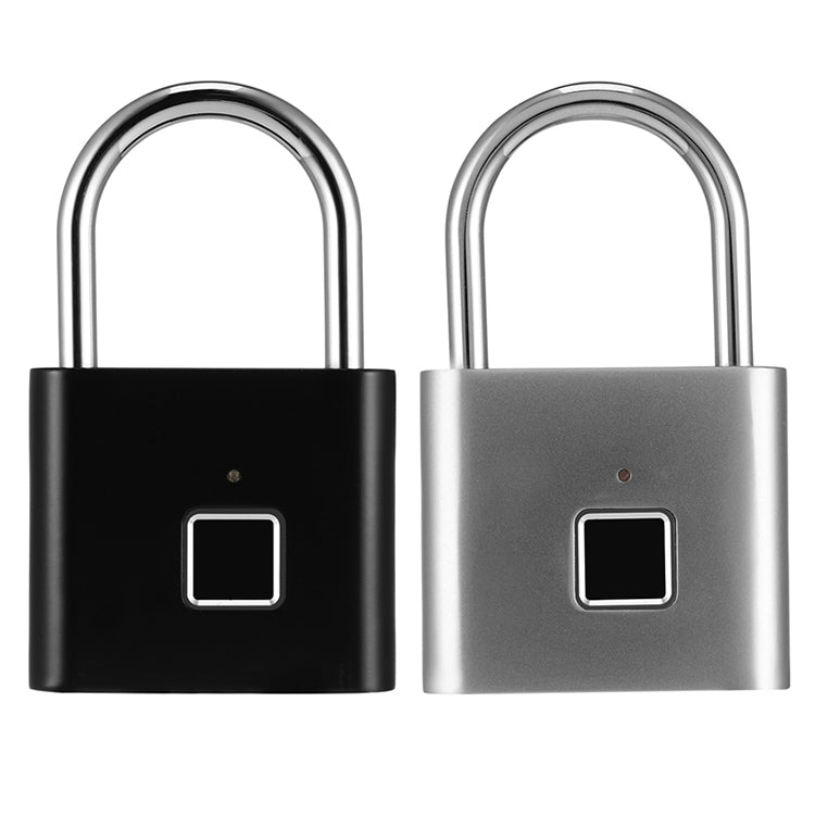 Stainless Steel Automatic Intelligent Fingerprint Padlock Electronic Lock, 10 Fingerprint Edition(Black) - Padlocks by PMC TechLife | Online Shopping South Africa | PMC TechLife | Buy Now Pay Later Mobicred