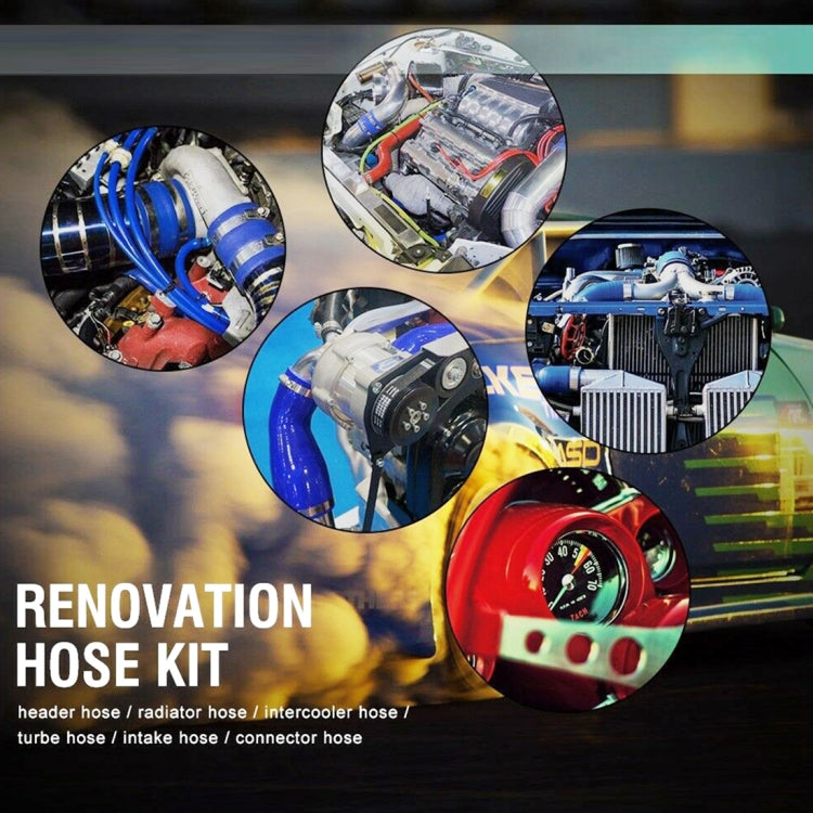 9 PCS Auto Silicone Radiator Hose Kit for Honda Civic D15 D16 EG EK 1992-2000(Red) - Engine Fittings by PMC TechLife | Online Shopping South Africa | PMC TechLife