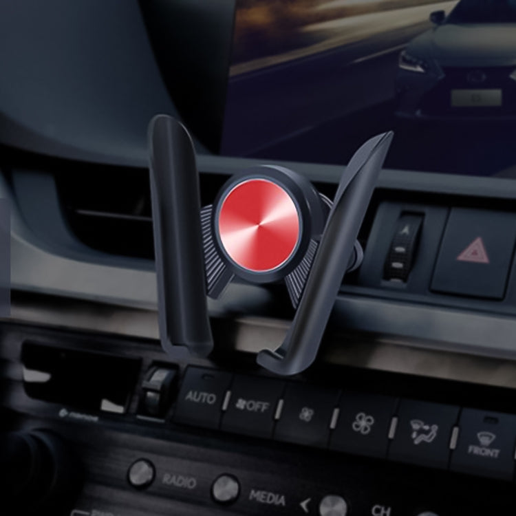 Universal Car Air Vent Mount Phone Holder Stand, Clip Width: 6-8.5cm, For iPhone, Galaxy, Sony, Lenovo, HTC, Huawei and other Smartphones (Red) - Car Holders by PMC TechLife | Online Shopping South Africa | PMC TechLife