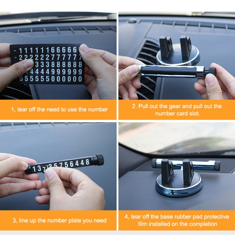 Multi-function Car Instrument Panel Mobile Phone Holder Temporary Parking Card(Blue) - Car Holders by PMC TechLife | Online Shopping South Africa | PMC TechLife