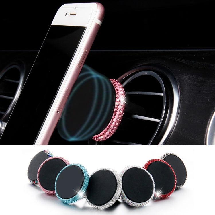 Car Diamond Magnetic Air Outlet Mobile Phone Holder(Pink) - Car Holders by PMC TechLife | Online Shopping South Africa | PMC TechLife